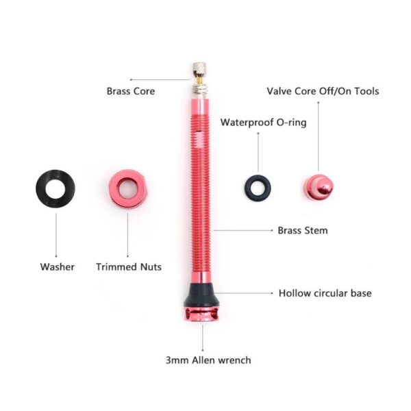 Ridenow Tubeless Valve 1Pair 45/65/85mm Presta