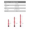 Ridenow Tubeless Valve 1Pair 45/65/85mm Presta