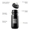ROCKBROS 600ml Squeezing Cycling Water Bottle