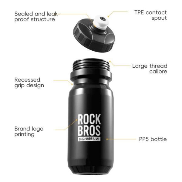 ROCKBROS 600ml Squeezing Cycling Water Bottle